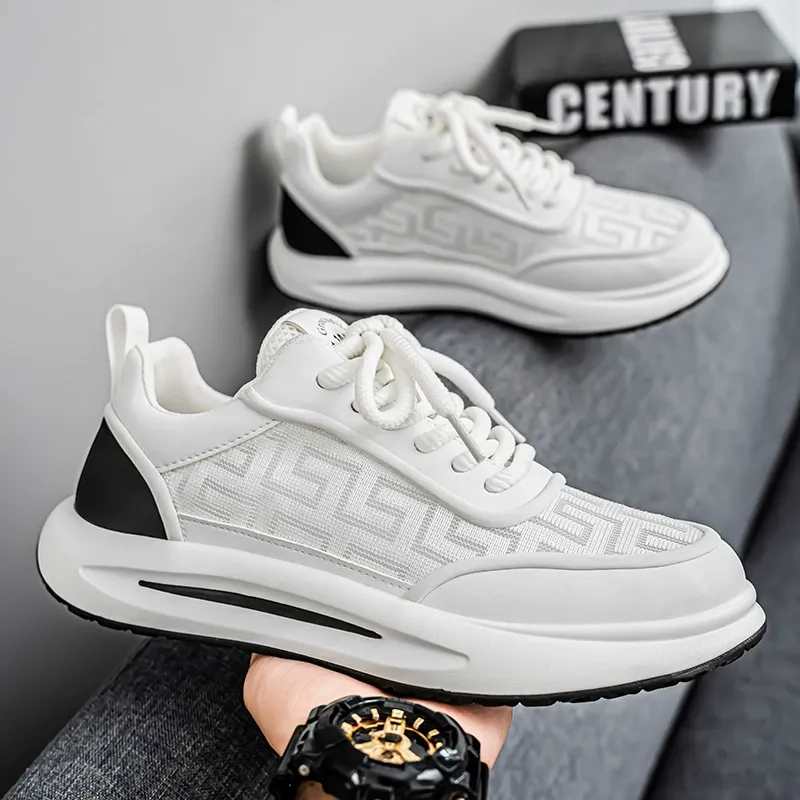Pánské moderní nízké tenisky Urban Glide Prime s kulatou špičkou, klasickým šněrováním a elegantním městským designem - fotka 5